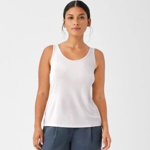 NWT Eileen Fisher Stretch Silk Jersey Scoop Neck Tank Size petite PP